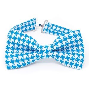 Blue Houndstooth Boys Bow Tie for Baby & Toddlers